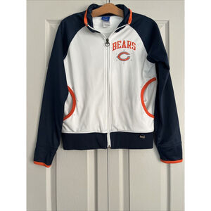 NFL Chicago Bears Reebok Women’s Full Zip Track‎ Jacket Bling Rhinestone Small